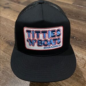 NWOT titties n boats The Classic Black Mesh Cap